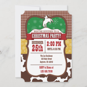 Cowboy Christmas Party Invitation