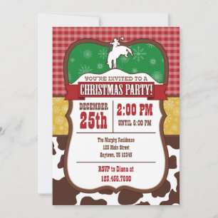 Cowboy Christmas Party Invitation