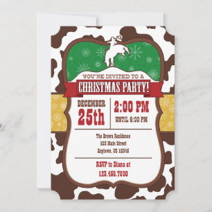 Cowboy Christmas Party Invitation