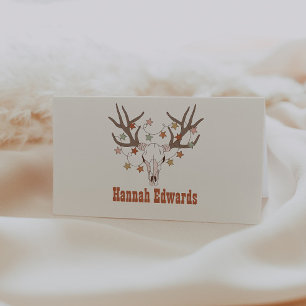 Cowboy Christmas Place Card, Western Themed Party Place Card