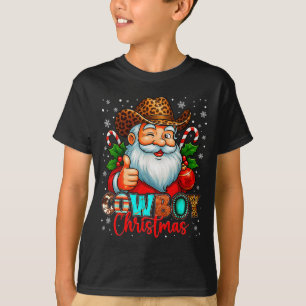 Cowboy Christmas Santa Pajamas Xmas Men Boy Kids O T-Shirt