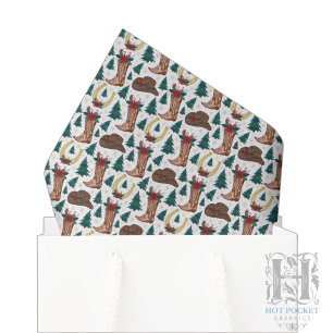 Cowboy Christmas Tissue Paper