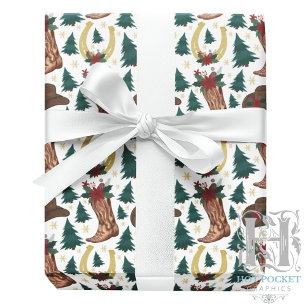 Cowboy Christmas Wrapping Paper