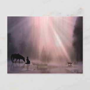 Cowboy Church Holiday Christmas Postcard