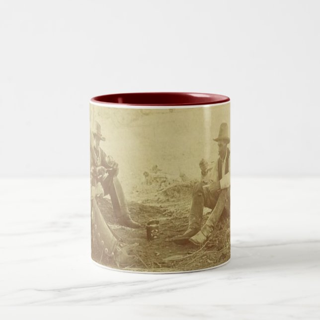 cowboy coffee Two-Tone coffee mug (Center)