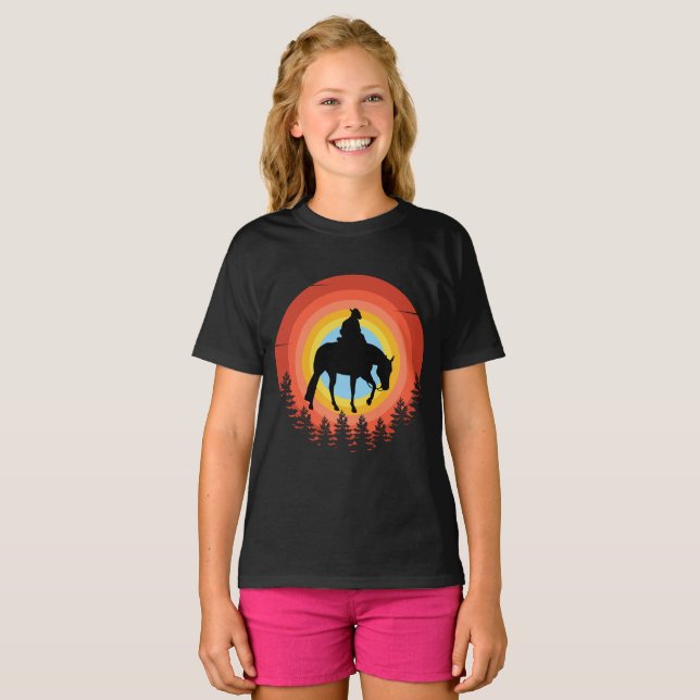 COWBOY COLORFUL SUNSET T-Shirt (Front Full)