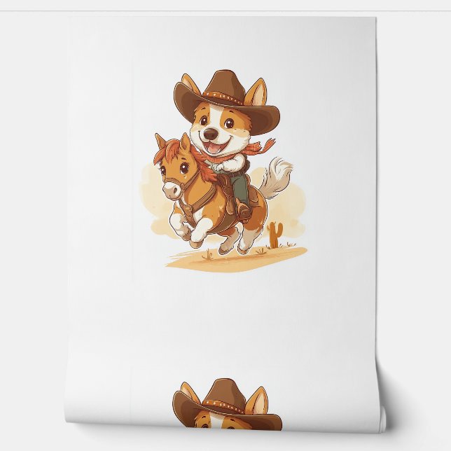 Cowboy Corgi – Western Rodeo Dog Wallpaper (Unrolling)