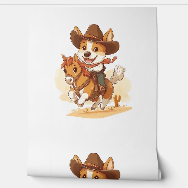 Cowboy Corgi � Western Rodeo Dog Wallpaper (Unrolling)