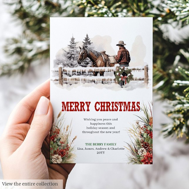 Cowboy country Christmas greeting card editable (Cowboy country Christmas greeting card editable

)