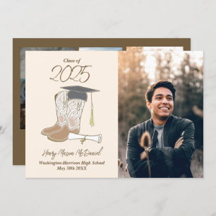 Cowboy Country Photo Graduation Announcement