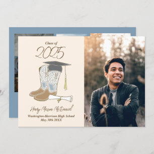 Cowboy Country Photo Graduation Announcement