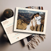 Cowboy Country Western Wedding Photo Thank You