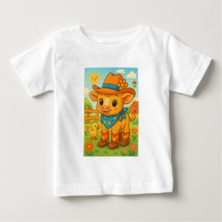  Cowboy Cow Baby T-Shirt