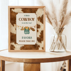 Cowboy Cow Print Western Clothesline Baby Shower