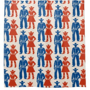 Cowboy & Cowgirl Americana Shower Curtain