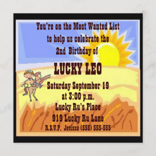 Cowboy/Cowgirl Birthday Party Invitation