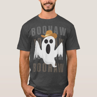 Cowboy Cowgirl BooHaw Retro Western Ghost funny Ha T-Shirt