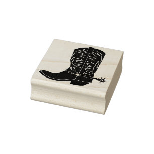 Cowboy / Cowgirl Boot Rubber Stamp