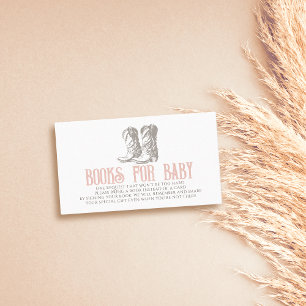 Cowboy/Cowgirl Boots Shower Books for Baby Enclosure Card