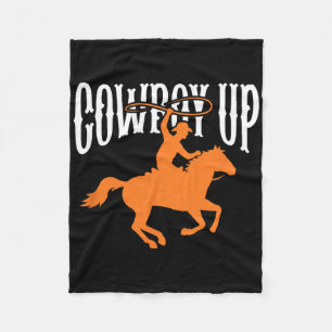Cowboy Cowgirl Rodeo Western Southern Cowboy Fleece Blanket