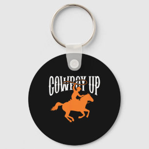 Cowboy Cowgirl Rodeo Western Southern Cowboy Key Ring