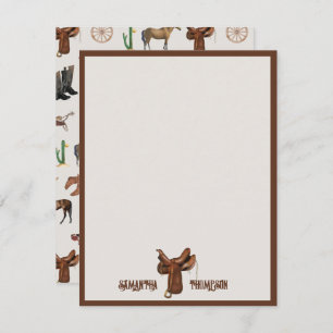 Cowboy Cowgirl Western Rodeo Country Name Card