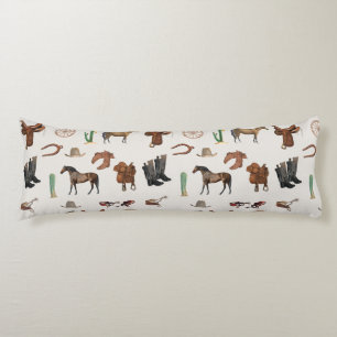 Cowboy Cowgirl Western Rodeo Country Pattern Body Cushion