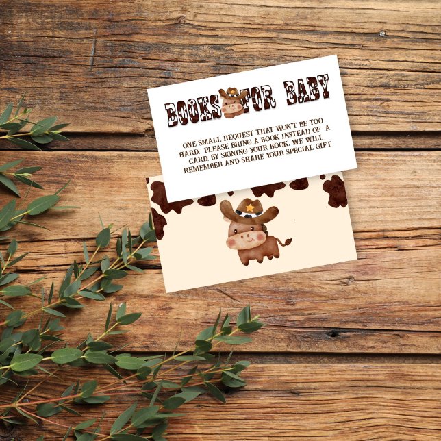 Cowboy cute baby horse western book request enclosure card (Cowboy cute baby horse western ranch baby shower book request enclosure card books for baby)