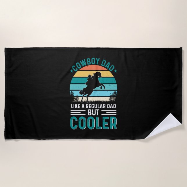 Cowboy Dad Beach Towel (Front)