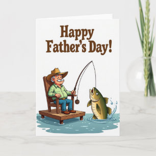 Cowboy Dad Fishing Day Card
