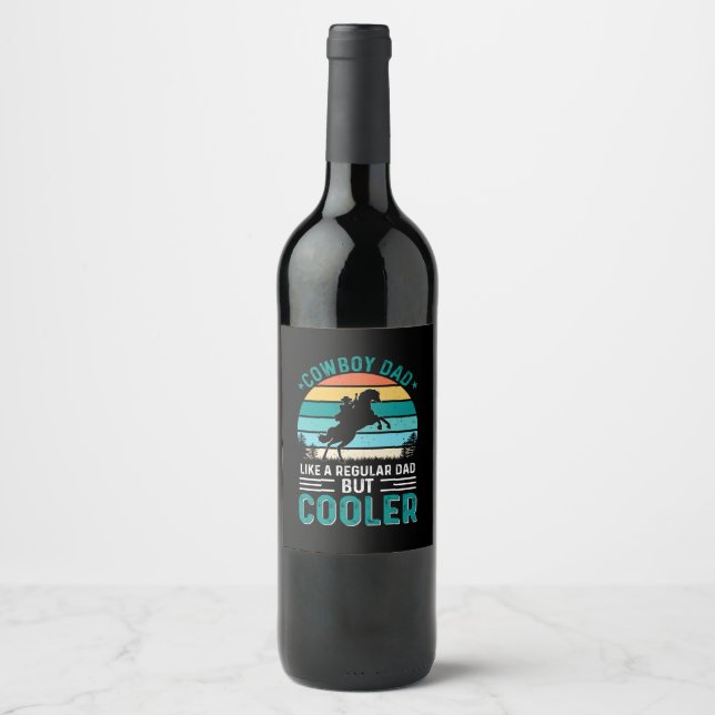 Cowboy Dad Wine Label (Front)