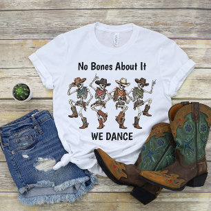 Cowboy Dancing Skeleton Halloween T-shirt Tri-Blend Shirt