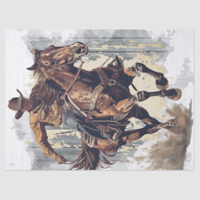 Cowboy Decoupage Tissue Paper (Front)