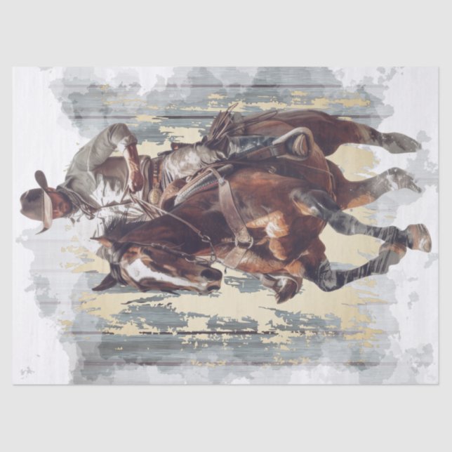 Cowboy Decoupage Tissue Paper (Front)