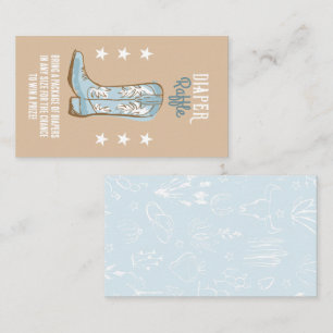 Cowboy Desert Diaper Raffle Enclosure Card