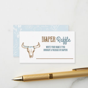 Cowboy Desert Diaper Raffle Entry Card