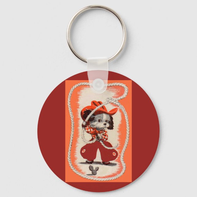 cowboy dog key ring (Front)