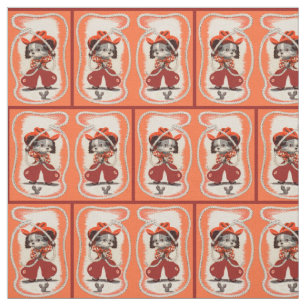 cowboy dog print fabric