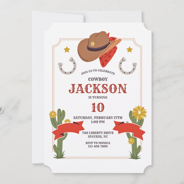 Cowboy Elements Invitation (Front)