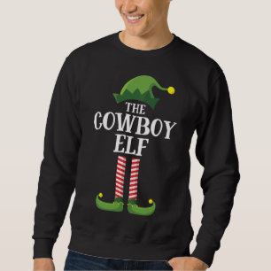 Cowboy Elf Matching Family Christmas Party Sweatshirt