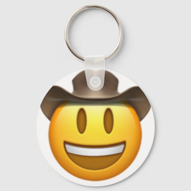 Cowboy emoji face key ring (Front)