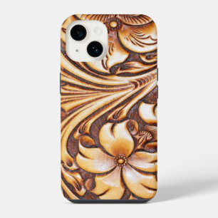 Cowboy Fashion Western Country Tooled Leather iPhone 14 Case