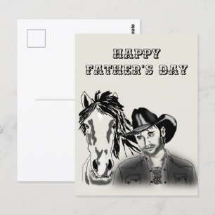 Cowboy Father's Day Postcard