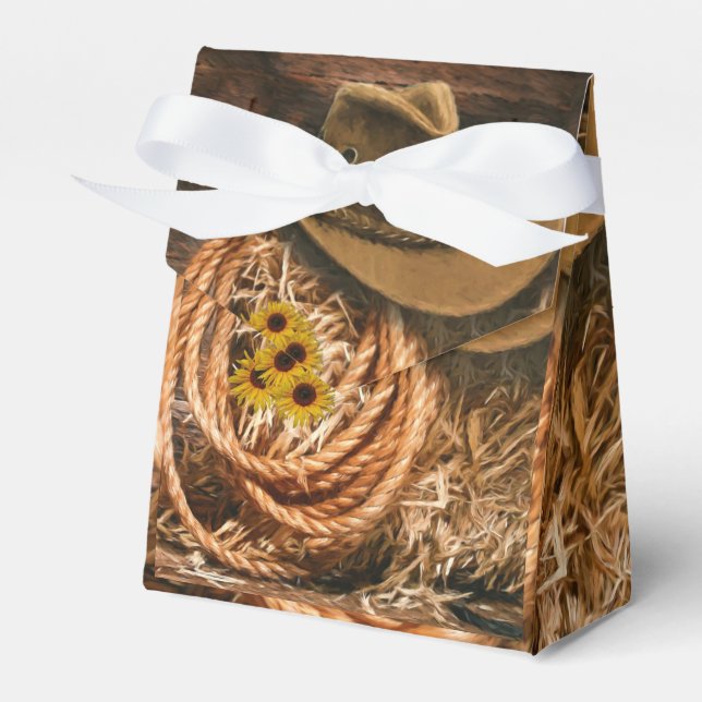 Cowboy Favour Box (Front Side)