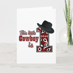 Cowboy First Birthday Card