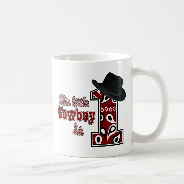 Cowboy First Birthday Coffee Mug (Right)
