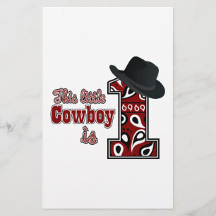 Cowboy First Birthday Stationery