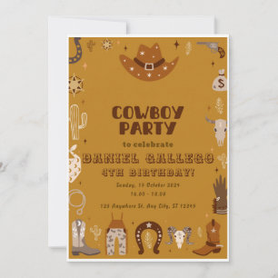 CowBoy flat Holiday Card 