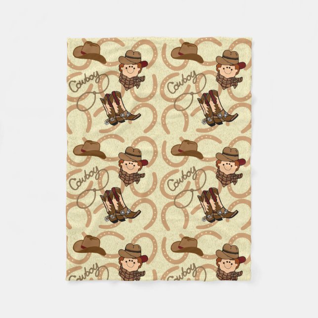 Cowboy Fleece Blanket (Front)