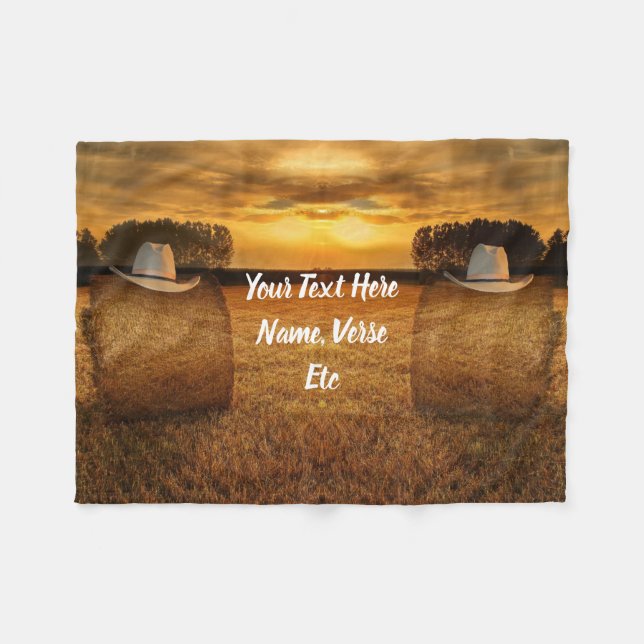Cowboy Fleece Blanket (Front (Horizontal))